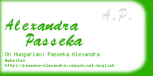 alexandra passeka business card